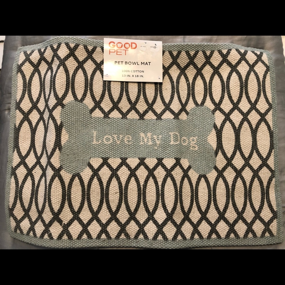 Pet bowl mat